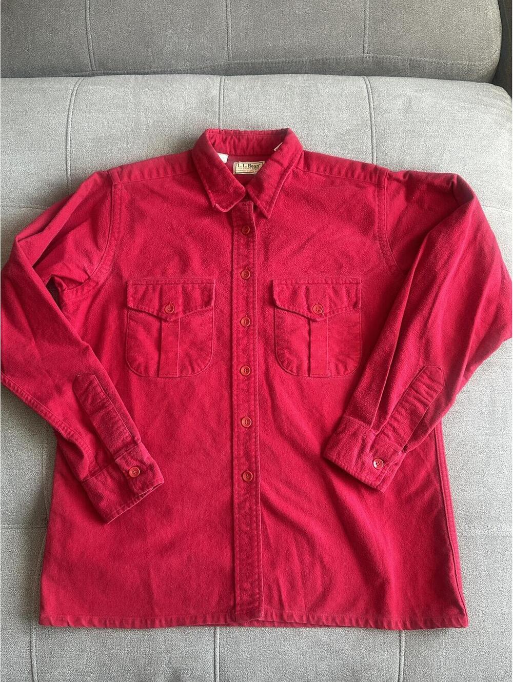 Vintage Red L.L. Bean Flannel Button Down Shirt